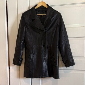 Kasper Women's Classic Black Leather Jacket